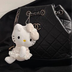 中古の小さな香りのバレエ風スカートキティ猫バッグペンダントかわいいぬいぐるみ小さな人形ペンダント