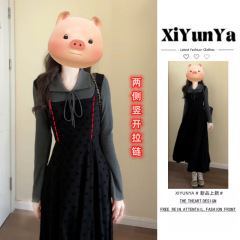 授乳ワンピース春秋服が痩せています。
