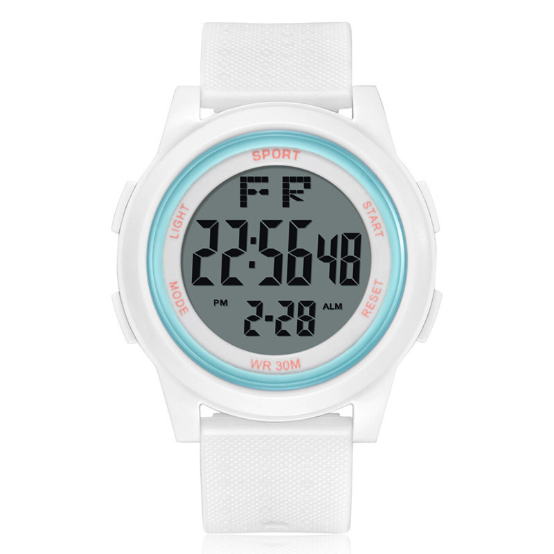 Nuevo estilo dulce macaron estudiante chica fresca moda Junior High School deportes reloj impermeable reloj electrónico