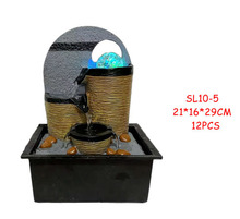 外贸 欧式小假山流水摆件循环水桌面盆景办公室装饰厂家现货供应