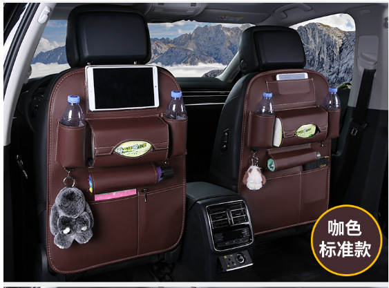 Suministros de coche asiento trasero bolsa de almacenamiento multifunción coche respaldo mesa de comedor de almacenamiento de suministros de decoración interior del coche