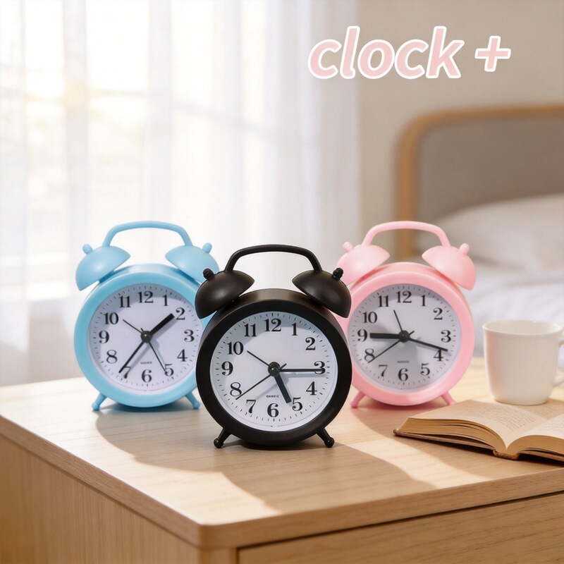 Alarm Clock Cartoon Creative Bedroom Living Room Bedside Digital Plastic Children's Student-Specific Desktop Small Alarm Clock