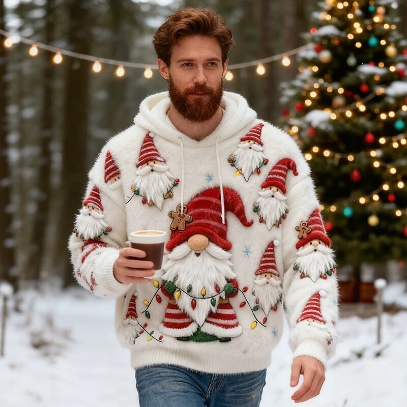 Amazon independent site new men's Christmas casual sports hooded sweatshirt, flannel sweatshirt for Christmas Amazon independent site new men's Christmas casual sports hooded sweatshirt, flannel sweatshirt for Christmas