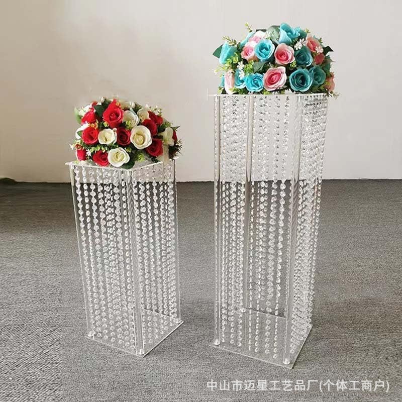 웨딩 용품 아크릴 꽃 스탠드 유럽 웨딩 꽃 스탠드 메인 테이블 테이블 꽃 장식 장소 레이아웃 장식 소품