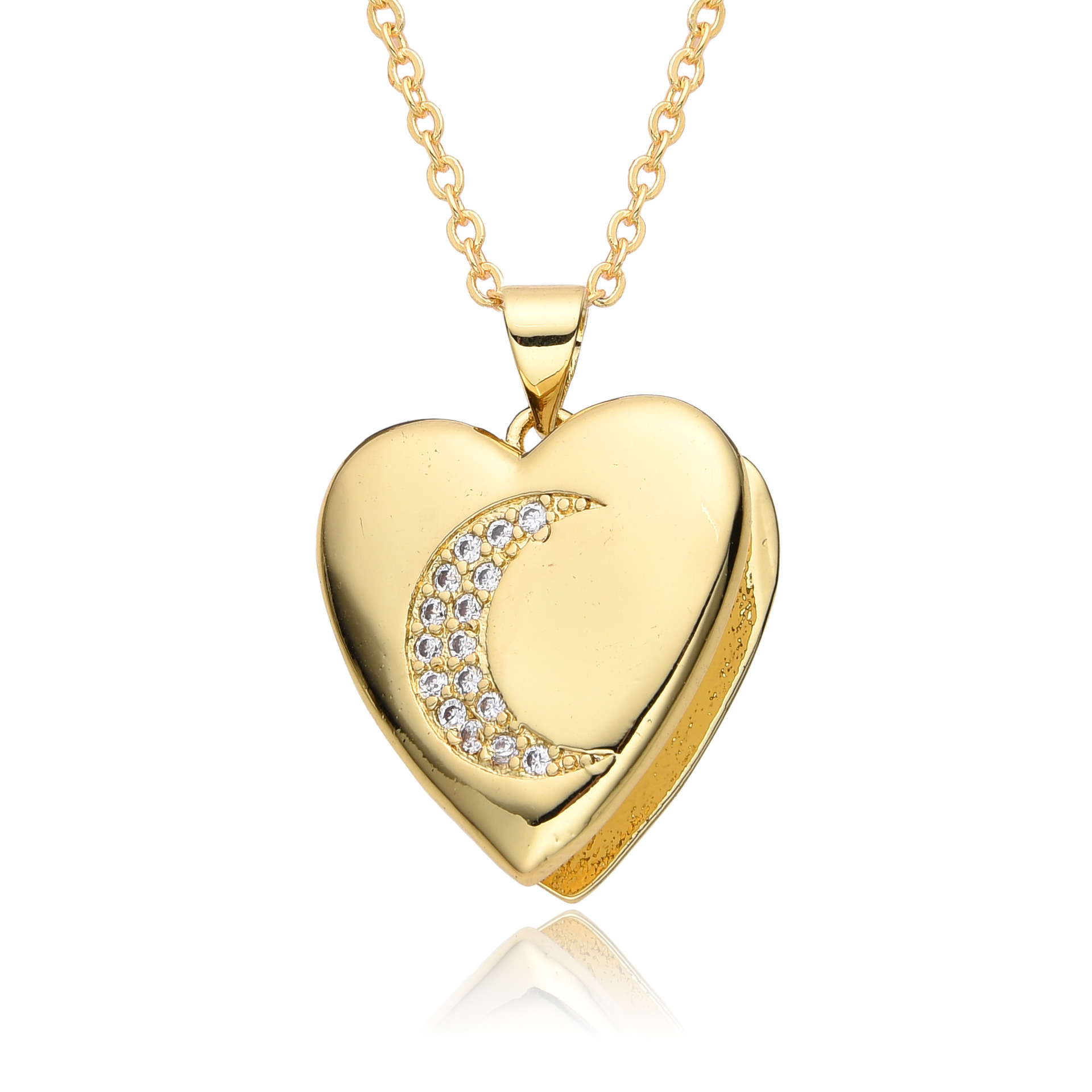 1 Piece Quantity Copper Elegant Simple Style Heart Shape Pendant Necklace