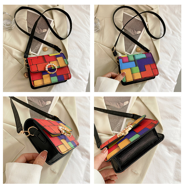 Korean Version Of Macaron Color Chain Bag Hit Color Shoulder Messenger Bag display picture 20