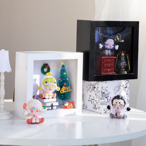 Bubble Mart storage box display box doll display cabinet wall landscaping three-dimensional transparent figure blind box storage photo frame