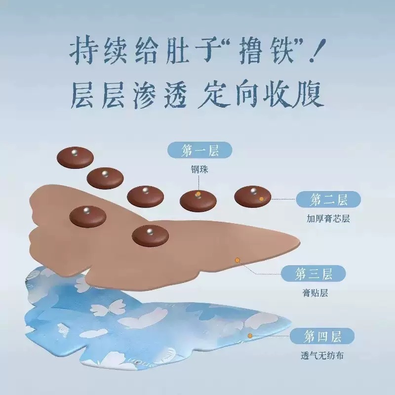 Miaoling Black Ginger Butterfly Herbal Patch Self-Heating Abdominal Topical Sticker with Steel Ball Acupoint Design quality and texture