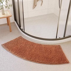 トイレ浴室アーチ型マットシャワールーム純色家庭用吸水扇形マット風呂滑り止めじゅうたんドアマット