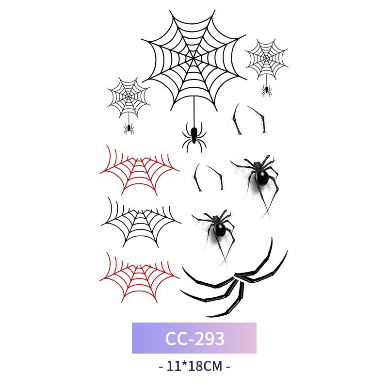 Transfronterizo en stock al por mayor de halloween colorido mariposa tatuaje pegatinas simulación sangrienta cicatriz pegatinas divertidas pegatinas impermeables