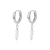 Retro brand earrings with tassels from pearl, silver 925 sample, European style, wholesale