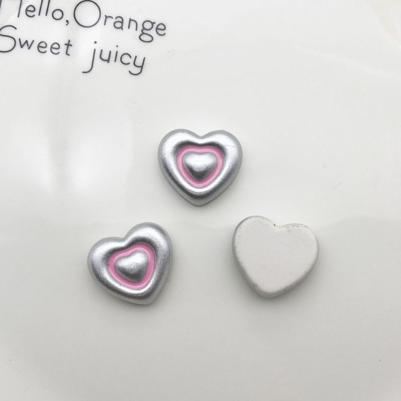 かわいいシルバーパウダーキャットリボン五芒星ラブジュエリーアクセサリー diy 携帯電話ケースパッチ下駄靴花|undefined
