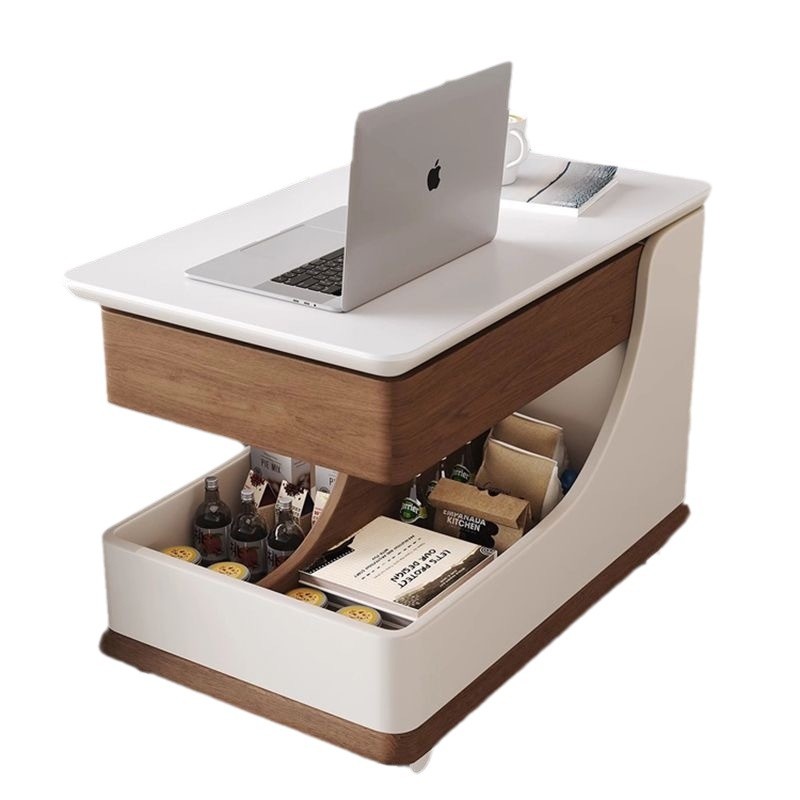 mesa de té móvil multifuncional sofá elevación giratoria mesa pequeña carro sala de estar casa pequeña casa tabla de roca