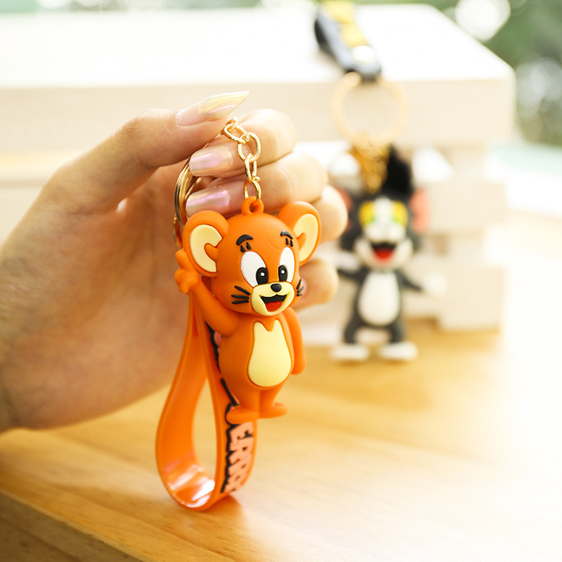 Cat and Mouse Keychain Cartoon Doll Key Ring Cat and Mouse Keychain Cartoon Doll Key Ring