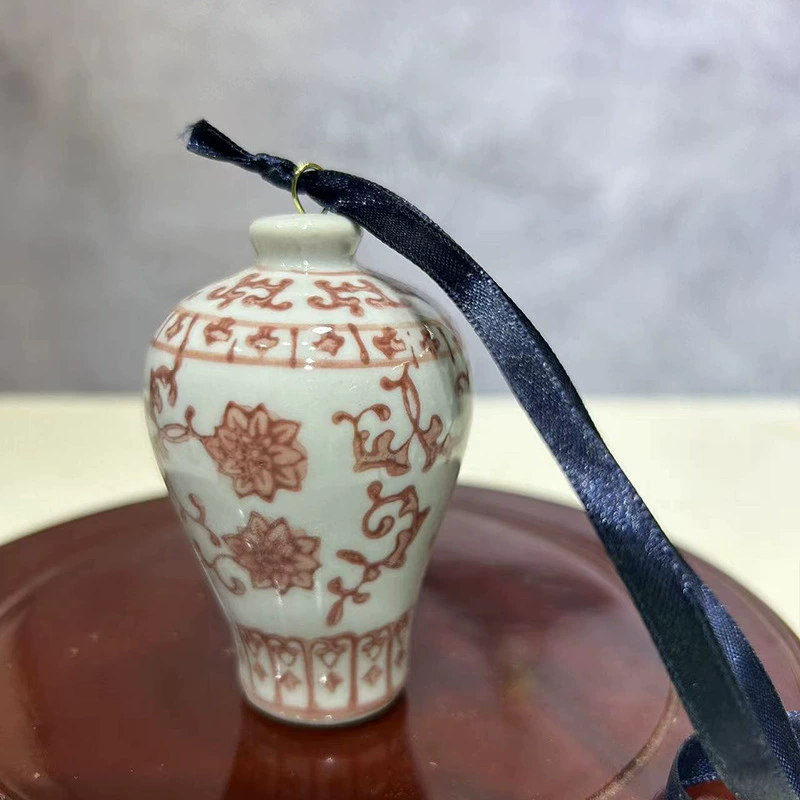 Фарфоровые украшения Jingdezhen рождественская ярмарка украшение ёлки украшение автомобиля голубая и белая фарфор украшения керамическая молодая генеральная банка ветровой колокол