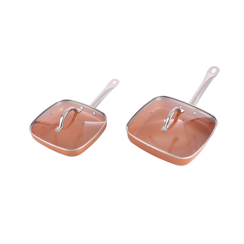 Yipinhong freidora de fondo plano de aluminio extraíble antiadherente sartén cocina utensilios de cocina regalo olla transfronteriza