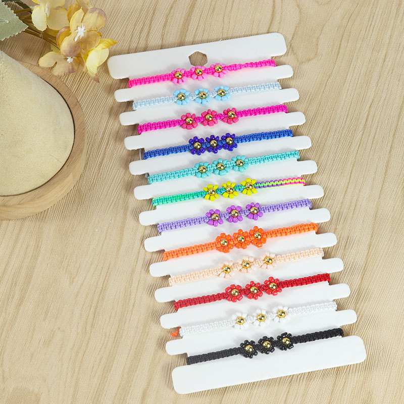 Cross-border new hand-woven sunflower bracelet couple sunflower daisy bracelet friendship hand rope