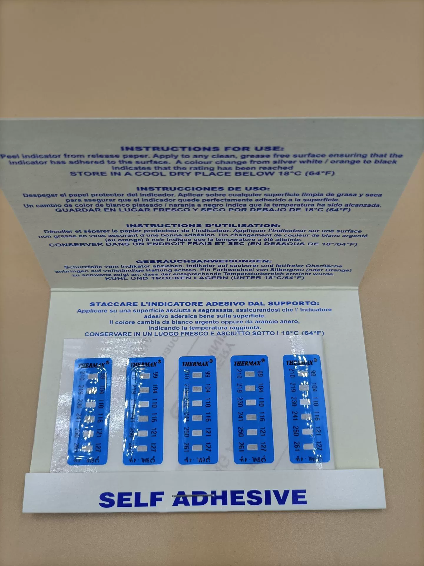 UK THERMAX 6 Сетка для измерения температуры бумага 6-4 :99-127 градусов