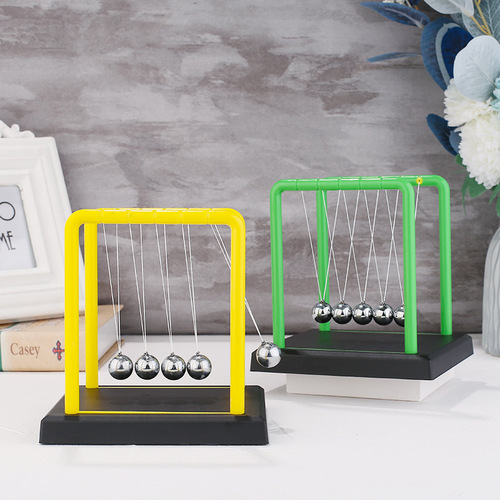Cross-border Amazon colorful square Newton pendulum collision ball creative home decoration ornaments office desk gifts