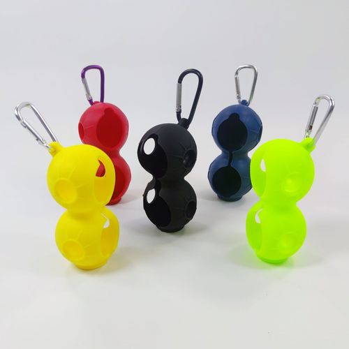 Silicone golf ball cover golf ball storage bag golf ball storage pouch dual ball model supports label printing and drop shipping