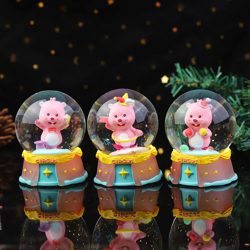 Red de celebridades lindo Ruby circo bola de cristal caja ciega creativa luminosa decoración de oficina en el hogar regalos para niños al por mayor