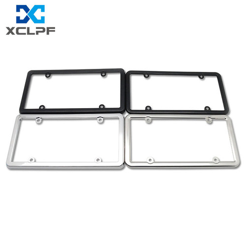 Cross-border modified US specification transparent license plate holder plastic metal universal car brand photo frame