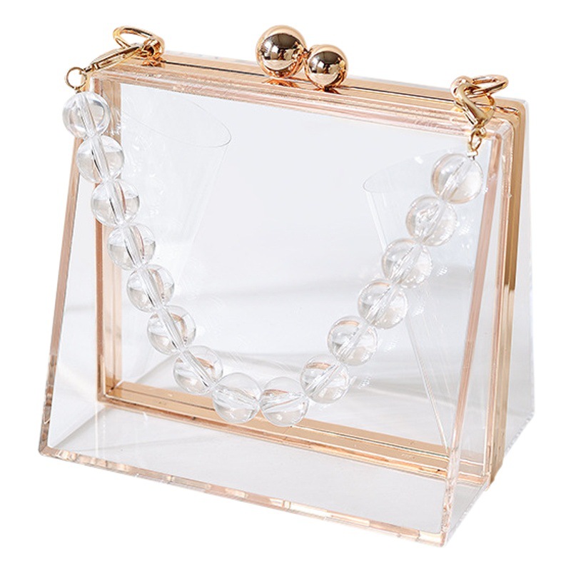 Bolso transparente acrílico bolso creativo de la cena nueva cadena desmontable transfronteriza bolso de embrague de las mujeres