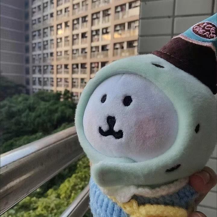 マカロンアイスクリームヘッドギアchiikawa10cm人形薄い綿人形服自虐クマ帽子ペンダント|undefined
