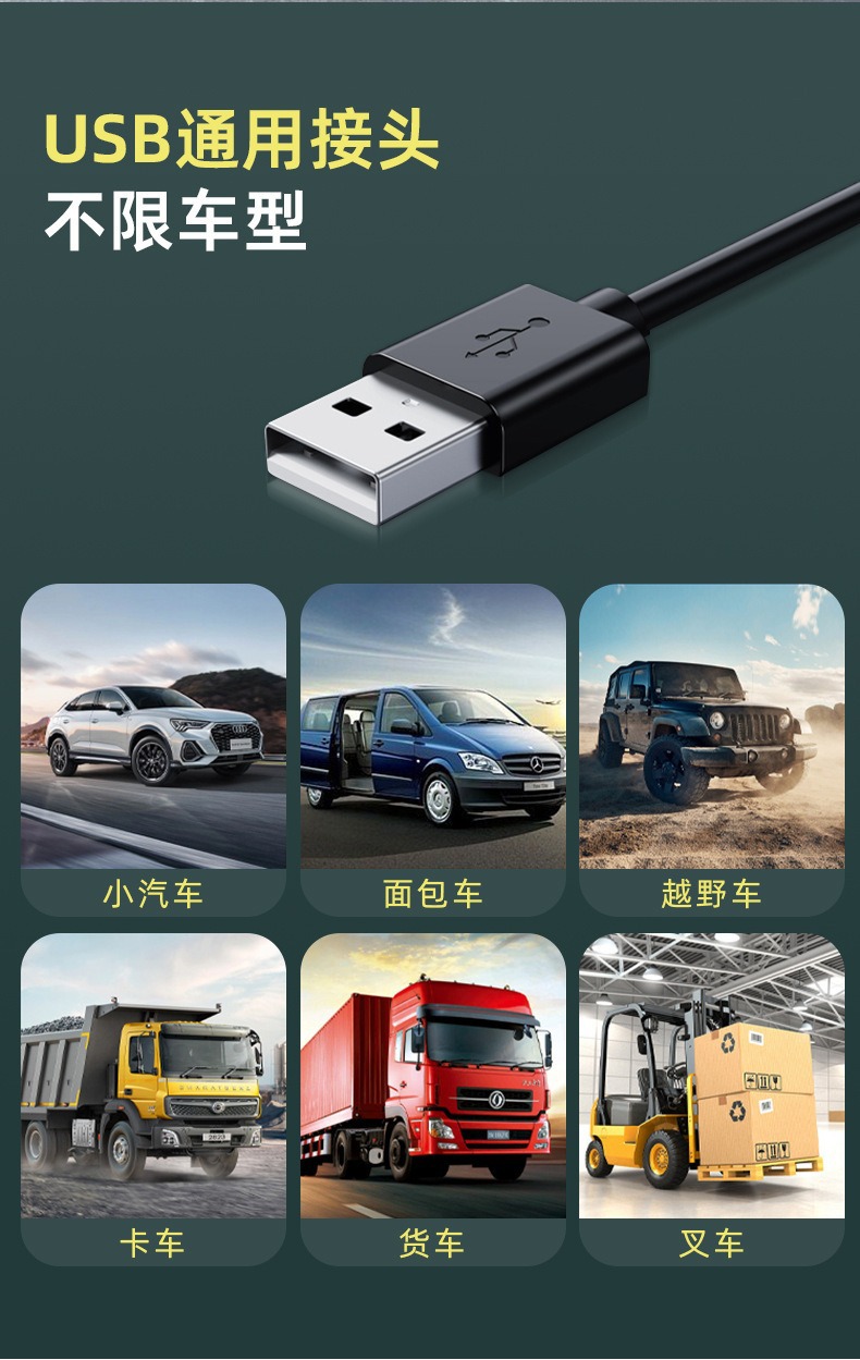 Car-Mounted Dual-Head Fan for Rear Seats, USB Interface Car Fan, Multifunctional Seat Back Dual-Head Electric Fan