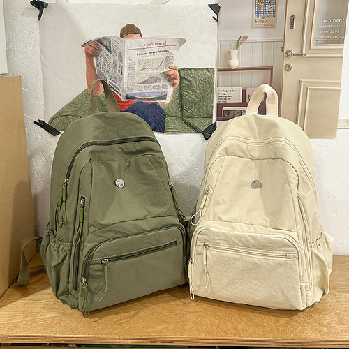 Japanese-style dual-shoulder bag for women, 2025 new model, fashionable and simple, large capacity computer travel bag, casual men's and university student backpack