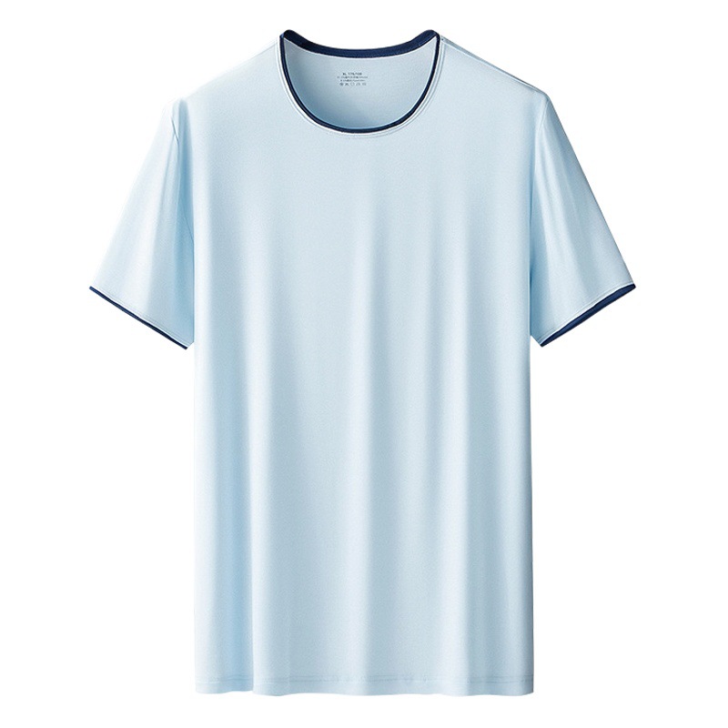 80 modal de doble cara primavera y verano de los hombres ropa para el hogar traje de cuello redondo de manga corta pantalones cortos se pueden usar fuera de pijama en stock