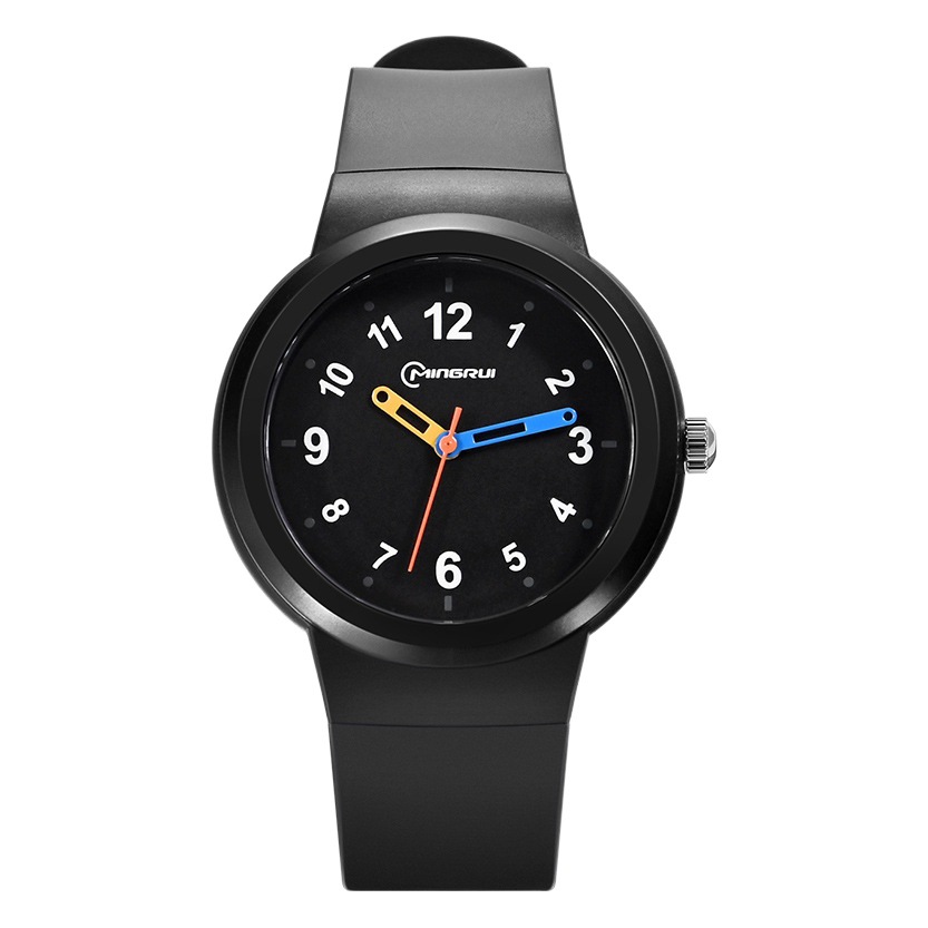 Mingrui fábrica primaria y secundaria estudiante puntero reloj simple moda impermeable niños y niñas de cuarzo mudo examen al por mayor