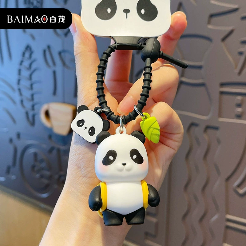 Genuine cartoon cute keychain, doll for beloved for keys, backpack accessory, panda