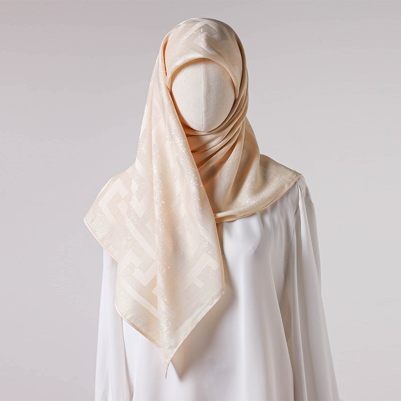 Retro Seidenschal Quadratisch Damen Sommer Versatile Kopftuch_voghion.com