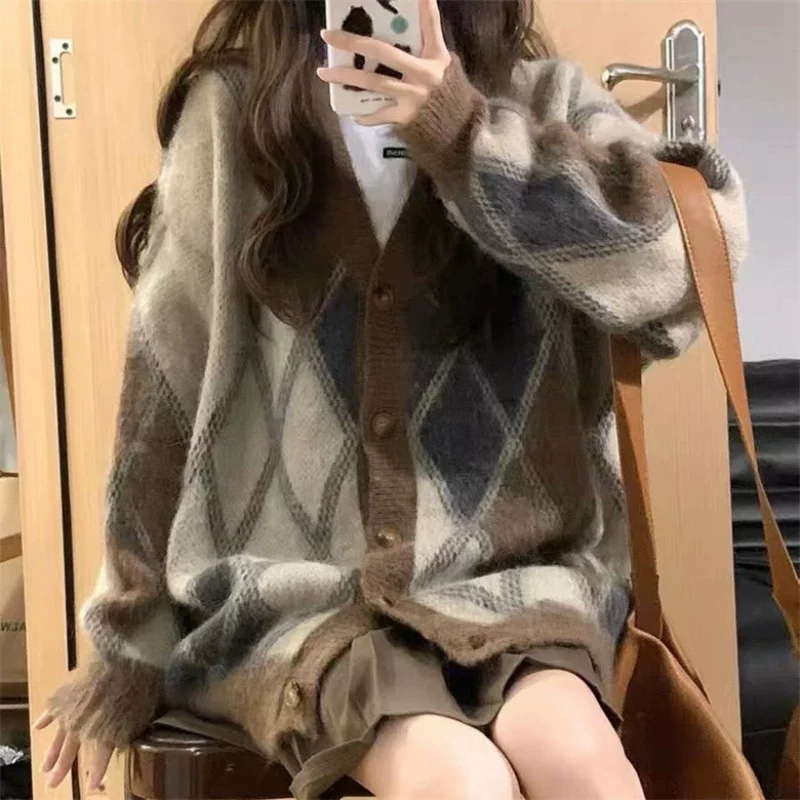 Сексуальный свитер, куртка, кардиган, стиль высокого качества, oversize