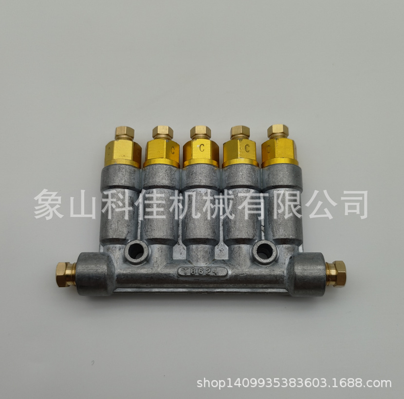 加压式定量稀油分配器T8624 两端接6mm管 H8624