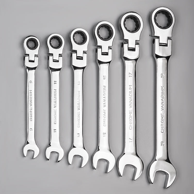 12pc llave de trinquete de doble propósito herramienta de reparación de automóviles de cabeza fija móvil 72 dientes juego de llave de trinquete de 12 piezas