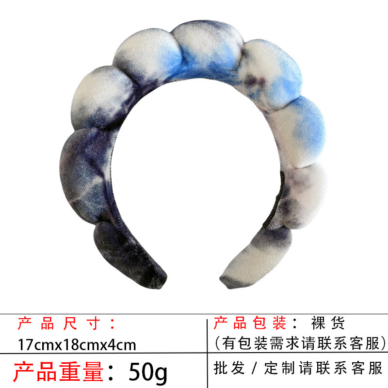 跨境海绵云朵发箍批发高颅顶高级感毛巾布麻花女士洗脸手腕带头箍|undefined