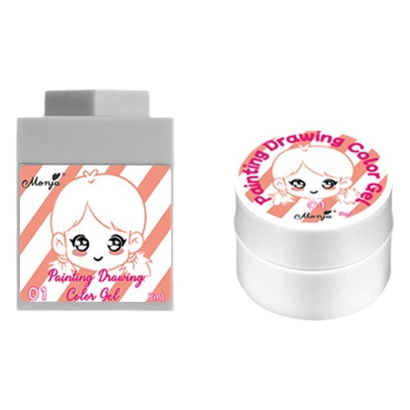 Esmalte de uñas en gel de secado rápido sin necesidad de lavado, famoso en Internet, gel de pintura recargable en forma de bloque con estilo de pegatinas de dibujos animados, colores vibrantes, gel de aplicación rápida.