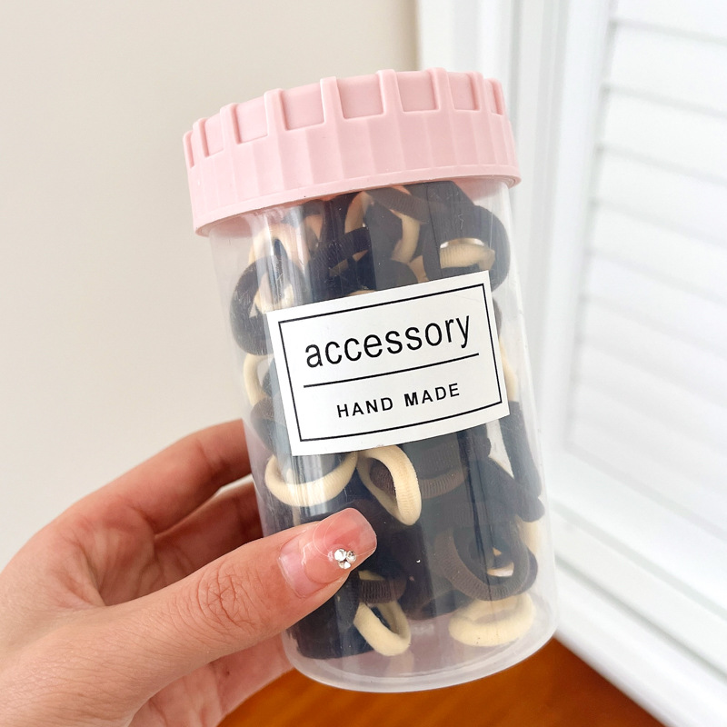 Banda de goma de color caramelo para niños cuerda para el cabello banda para el cabello cuerda para el cabello para bebés no lastima el cabello de aspecto alto lazo Cola de Caballo accesorios para el cabello lazo Anillo para el cabello