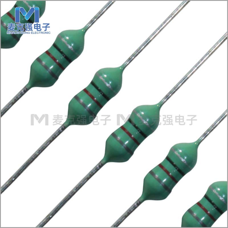 编带色环电感AL0307-820K 0307 82UH 1/4W 10%色码电感 灰红黑银