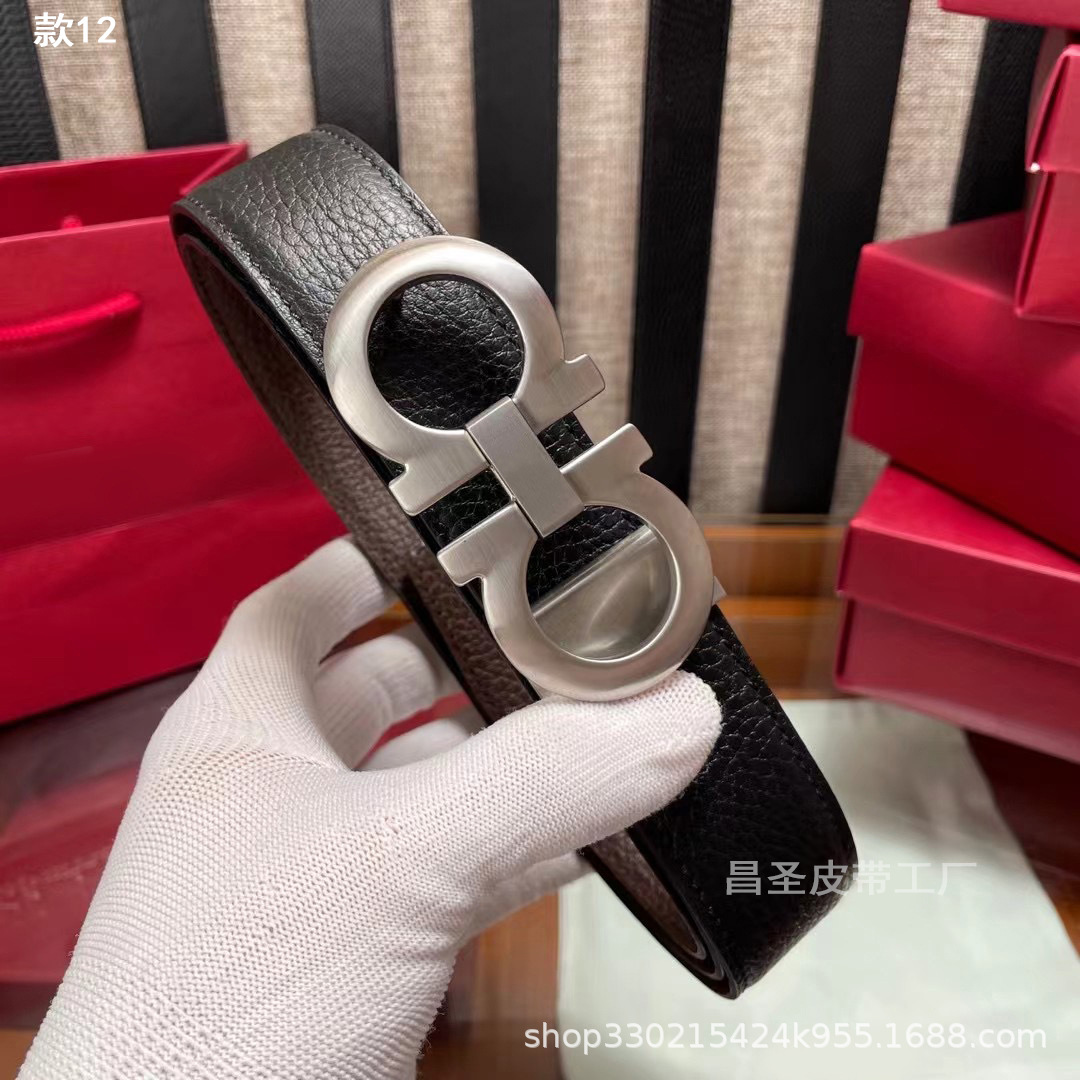 12. 매트 실버 버클 + 블랙 브라운 (라이치 패턴)