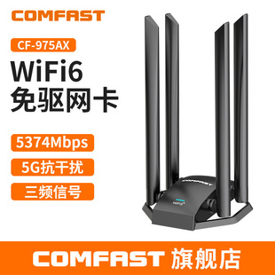 COMFAST CF-975AX High-speed Electric Competition Drive-free WiFi6 Wireless Network Card Desktop External 5374M Tri-band