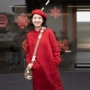 保暖冬季新年红色棉服