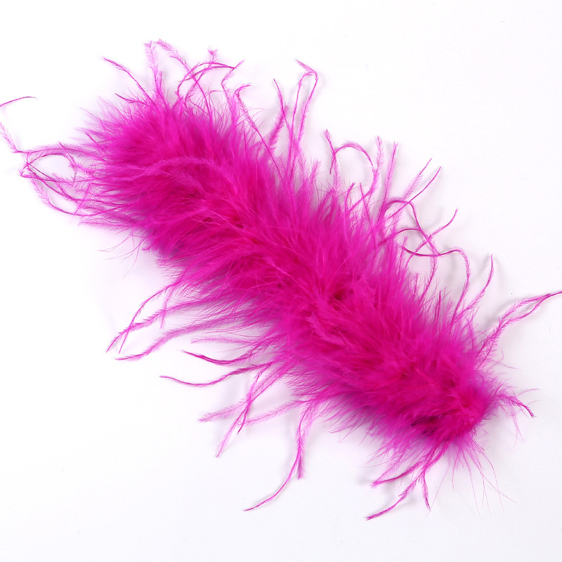 장미 붉은 타조 깃털 반지