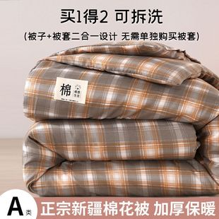 Cotton Removable and Washable Quilt Cover Xinjiang Cotton Quilt Core Autumn and Winter Cotton Quilt Spring and Autumn Quilt Thickened Warm Winter Quilt Core