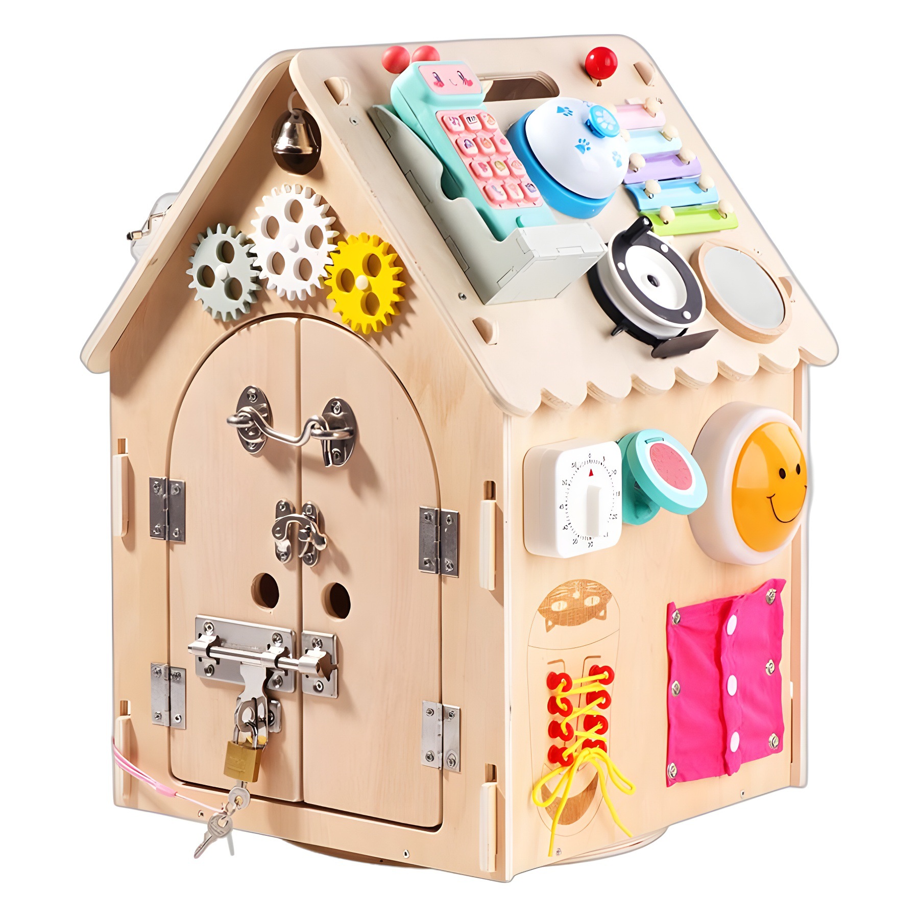 Montessori juguetes de aprendizaje para bebés ocupados casa caja casa tablero diy Montessori multifuncional juguetes de puzzle 1 ~ 2