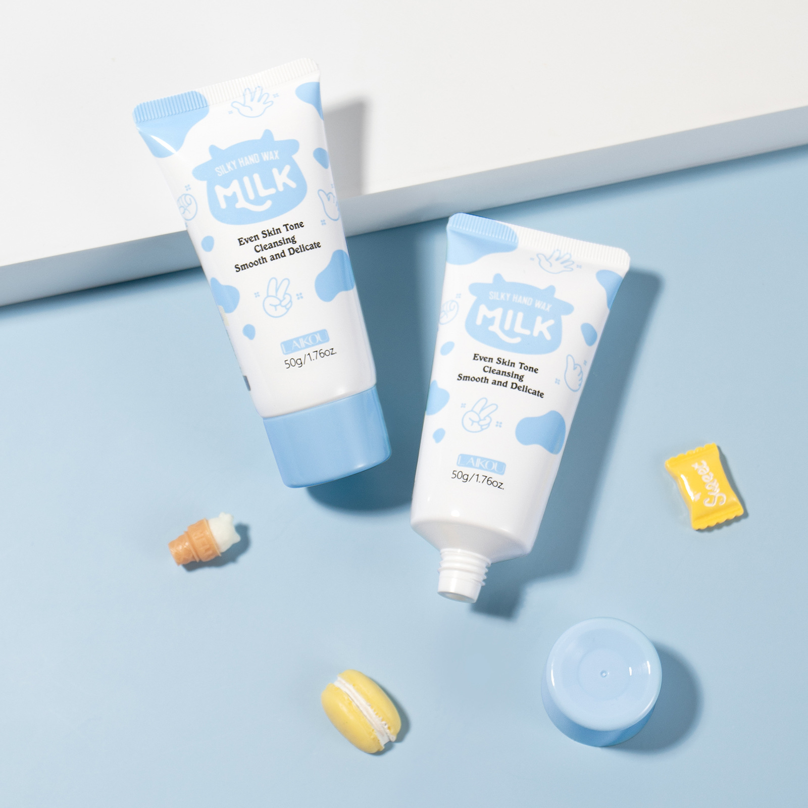 Cross-border LAIKOU Milk Smooth Hand Wax 50g Hydrating and Moisturizing Exfoliating Hand Care Manufacturer in stock undefined
