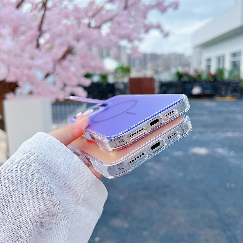 iPhone17promax携帯電話ケース、Apple 15レンズブラケット、落下防止保護カバー16Eに適したグラデーション磁気吸着|undefined