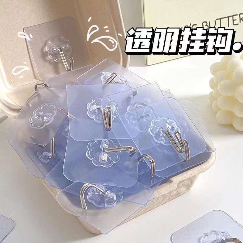 フック浴室パンチフリー透明粘着フックマジックシームレス粘着浴室洋服フックコートフック卸売|undefined